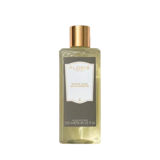 Floris London White Rose Bath and Shower Gel 250ml - Luxury Floral Body Wash