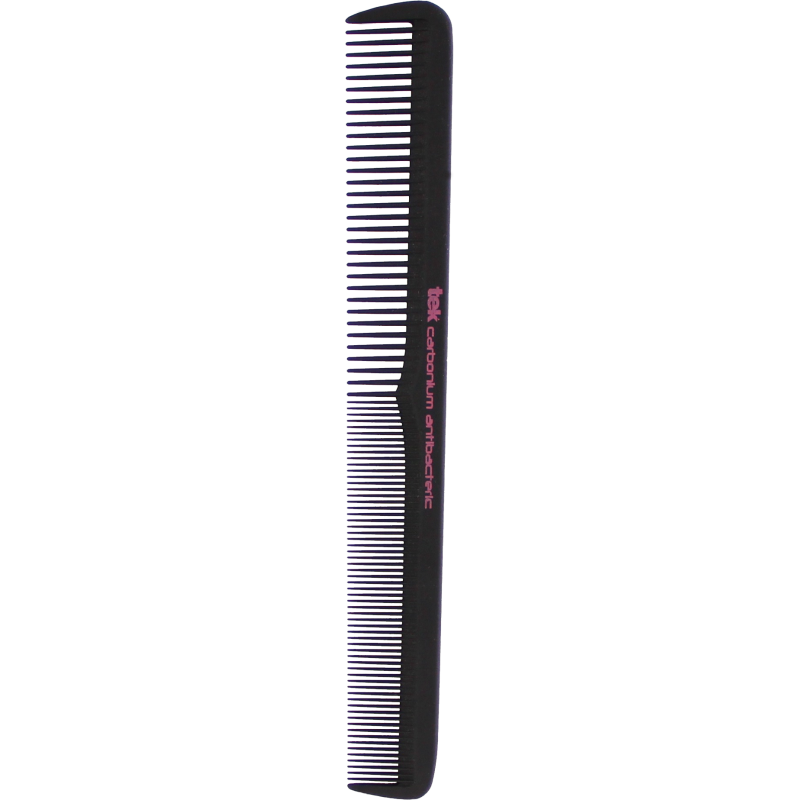 TEK 2330 Academic Cutting & Blending Comb - 99.99% Antibacterial Carbon (18.2cm)