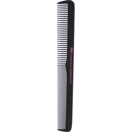 TEK 2330 Academic Cutting & Blending Comb - 99.99% Antibacterial Carbon (18.2cm)