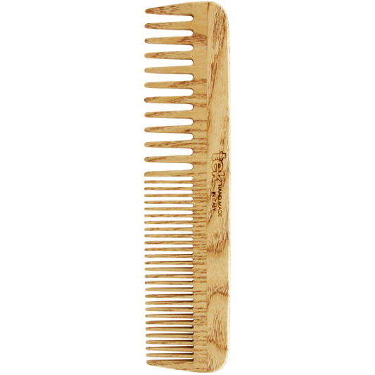 TEK 207003 Large Dual Tooth Wood Comb - 100% FSC Ash Wood (20cm)