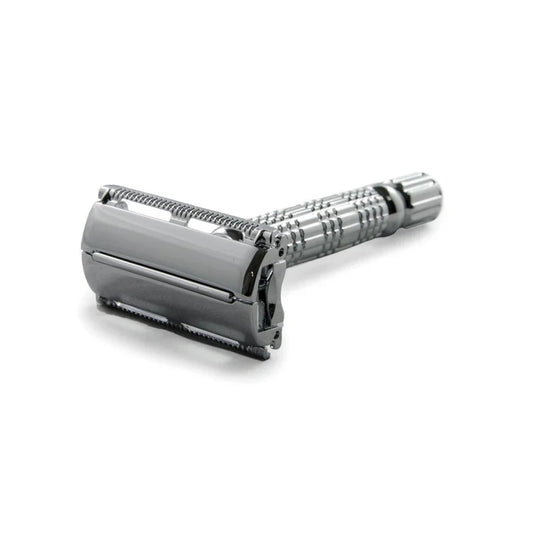 Rockwell R1 "Rookie" Safety Razor (White Chrome) – Effortless Transition to Wet Shaving