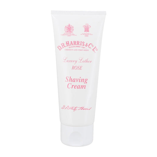 Dr Harris Rose Shaving Cream Tube - Soothing Rose Hip and Glycerin Formula 75g