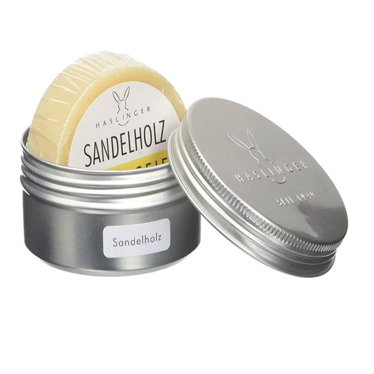 Haslinger Sandalwood Shaving Soap - Classic Warmth and Protection 60g