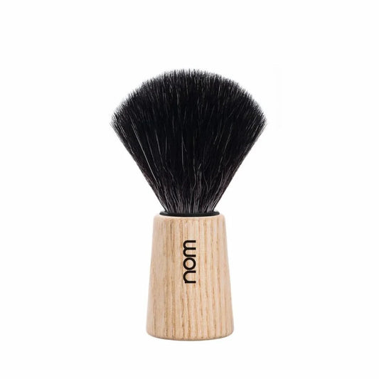 nom by Muehle THEO Shaving Brush - Pure Ash Handle & Black Fibre (21 PA)