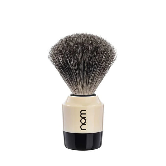 nom by Muehle MARTEN Shaving Brush - Creme Handle & Pure Badger (81 CR)