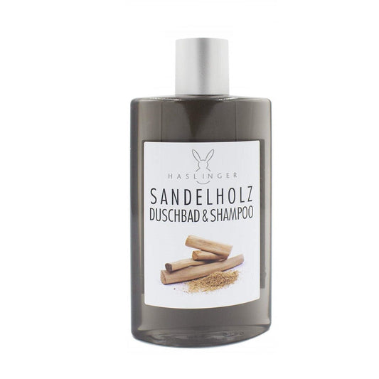 Haslinger Sandalwood Shower Gel & Shampoo - Revitalising Woody Cleanser 200ml