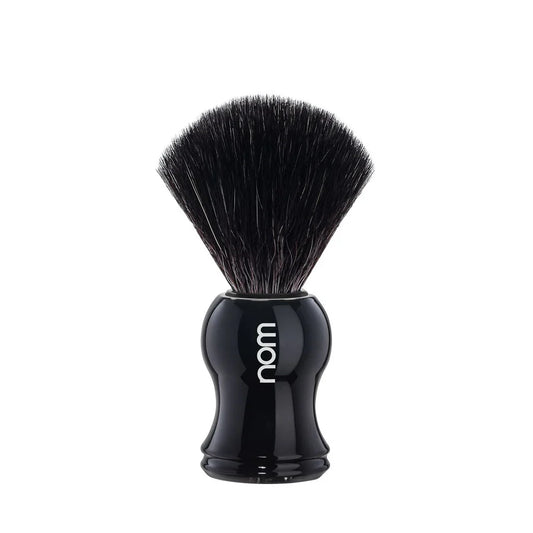 nom by Muehle GUSTAV Shaving Brush - Black Handle & Black Fibre (21 BL)