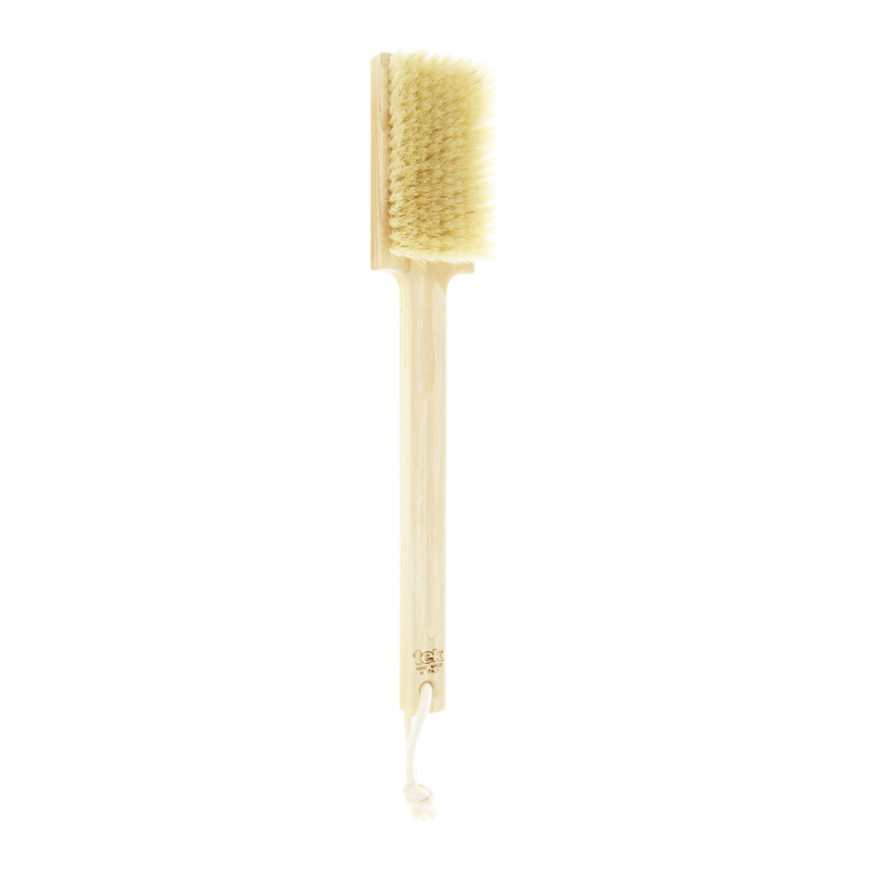TEK 1971-03 Soft Body Massage Brush with Handle - FSC Ash Wood & Natural Bristles