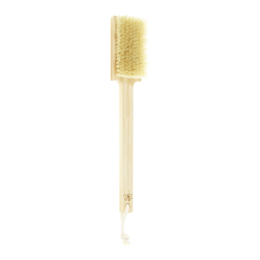 TEK 1971-03 Soft Body Massage Brush with Handle - FSC Ash Wood & Natural Bristles