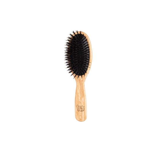 TEK No157303 Large Oval Wood Brush - Ecological Boar & Nylon Bristles (FSC Ash Wood)